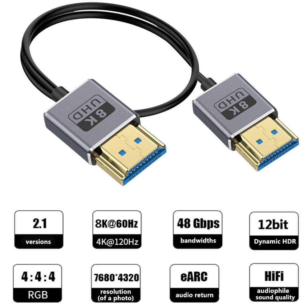 Hdmi 2.1 Cable 8K 60Hz 48Gbps Earc - Coaxial HDMI 8K HDMI 2.1 Cable