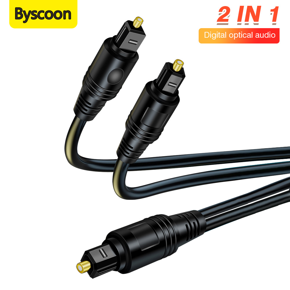 Optical Audio Cable Toslink Gold Plated - 1 To 2 Toslink Gold-Plated Digital