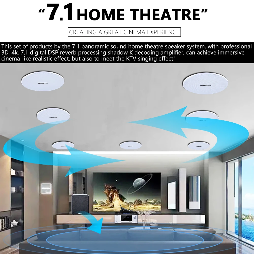 7.1 Home Theater Ceiling Speak - Home Theater System 7.1 Surround Sound review and price