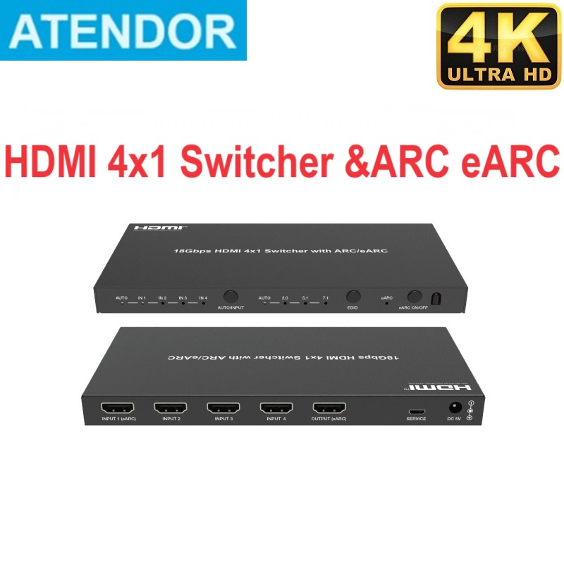 HDMI-compatible 2.0 Switch4x1  - Dolby Atmos Soundbar Hdmi Earc review and price