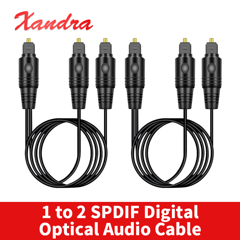 1 to 2 SPDIF Digital Optical A - Optical Audio Cable Toslink Gold Plated review and price