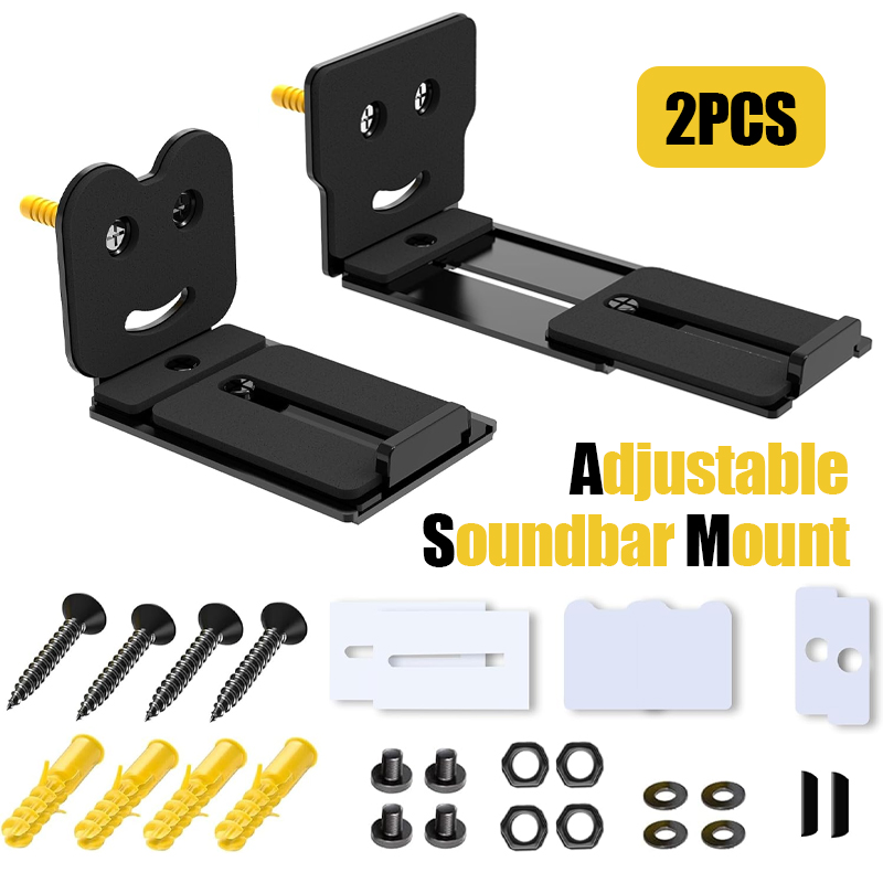 2PCS Adjustable Soundbar Mount - Soundbar Wall Mount Bracket Universal review and price