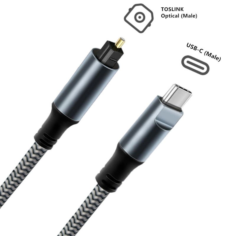 Braided USB C To Optical Audio - Optical Audio Cable Toslink Gold Plated review and price
